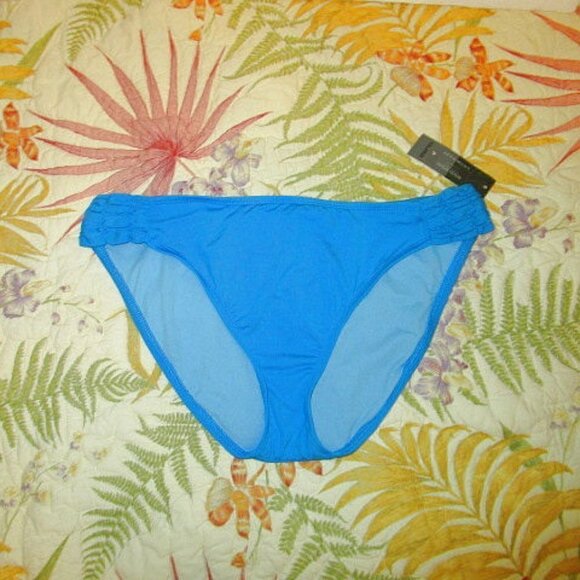 NWT Bisou Bisou TURQUOISE Swimsuit Size XXL BIKINI Bottom CINCHED SIDES Lined - Picture 1 of 6